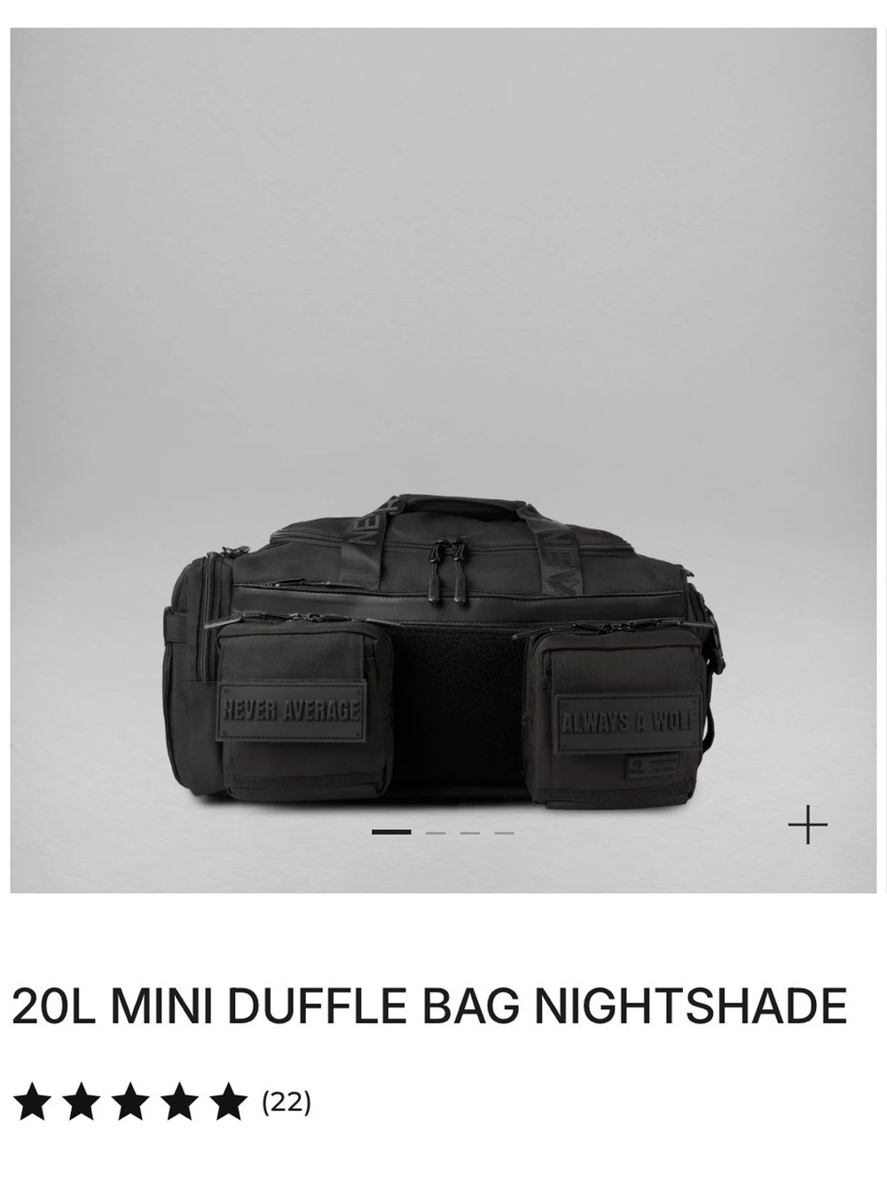 Nightshade 20L Mini Duffle Bag - Black